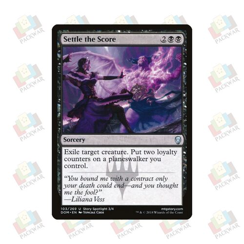 牌客窝 万智牌 最终了断 Settle the Score 银 黑 闪