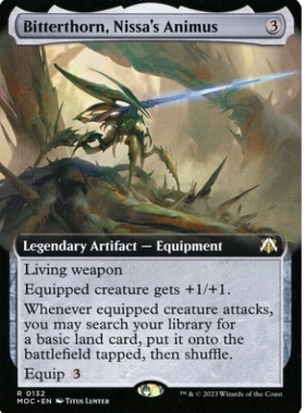 万智牌 妮莎原心烈棘剑 Bitterthorn,Nissa's Animus 金 神器