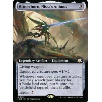 万智牌 妮莎原心烈棘剑 Bitterthorn,Nissa's Animus 金 神器