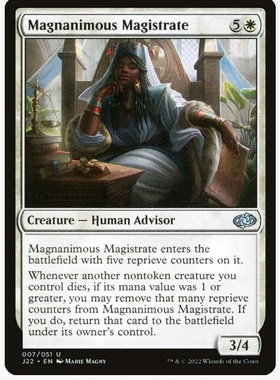 牌客窝 万智牌 宽宏执政官 Magnanimous Magistrate 银 白色