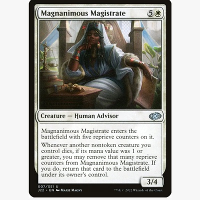 牌客窝 万智牌 宽宏执政官 Magnanimous Magistrate 银 白色