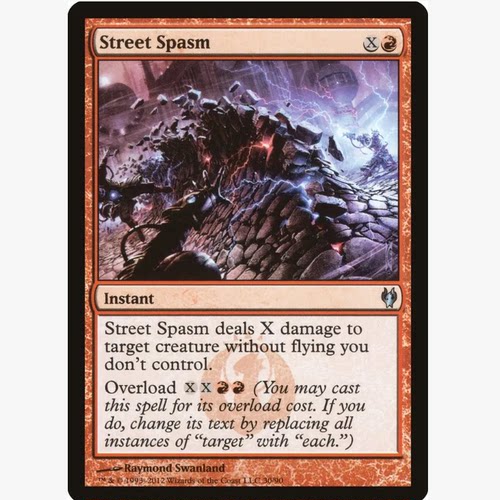 牌客窝 万智牌 街道震颤 Street Spasm 银 红色