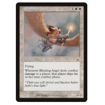 牌客窝万智牌  眩目天使 Blinding Angel 金 白