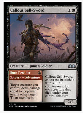 牌客窝 万智牌 冷酷贷剑客 Callous Sell-Sword 银 黑