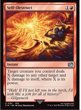 牌客窝 万智牌 自爆 Self-Destruct 银 红色