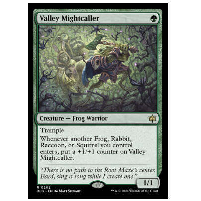 牌客窝 万智牌  苍茂谷唤力师  Valley Mightcaller 金 绿色