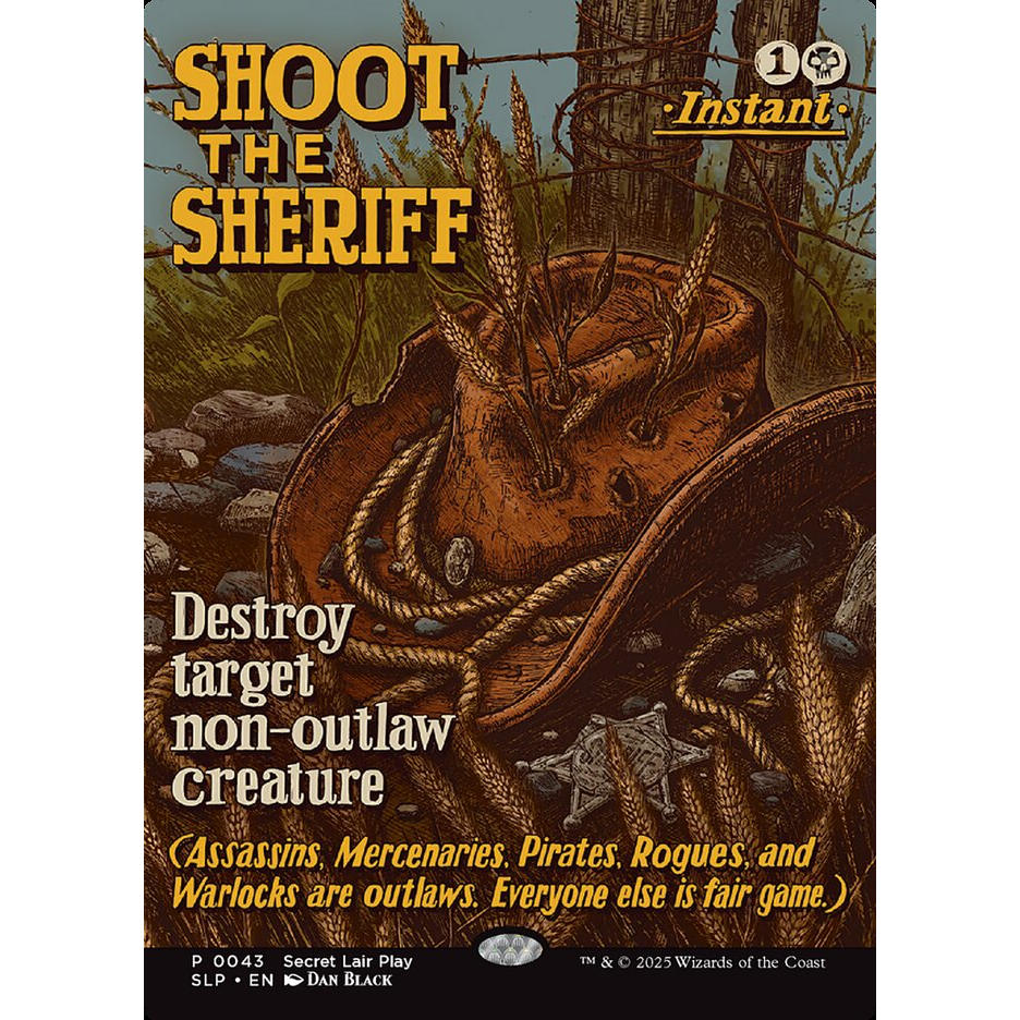 牌客窝 万智牌 击杀警长 Shoot the Sheriff 银 黑