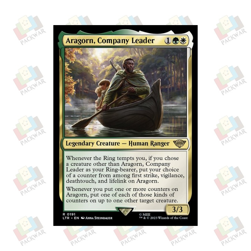 牌客窝 万智牌 远征队长阿拉贡 Aragorn, Company Leader 金 多色图片