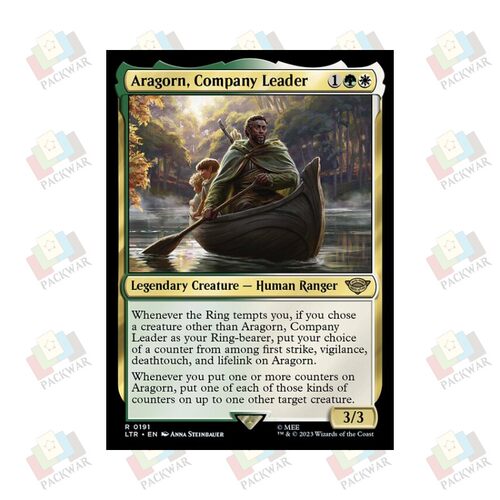 牌客窝 万智牌 远征队长阿拉贡 Aragorn, Company Leader 金 多色