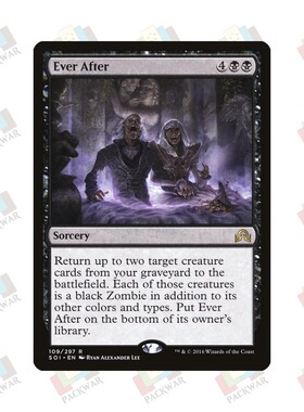 牌客窝 万智牌 至死不渝 Ever After 金 黑色