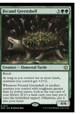 牌客窝 万智牌 生机翠壳龟 Fecund Greenshell  金 绿色