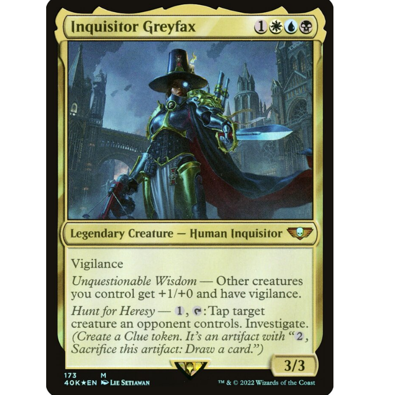 牌客窝 万智牌  审判官格雷法克斯 Inquisitor Greyfax 秘稀 多色