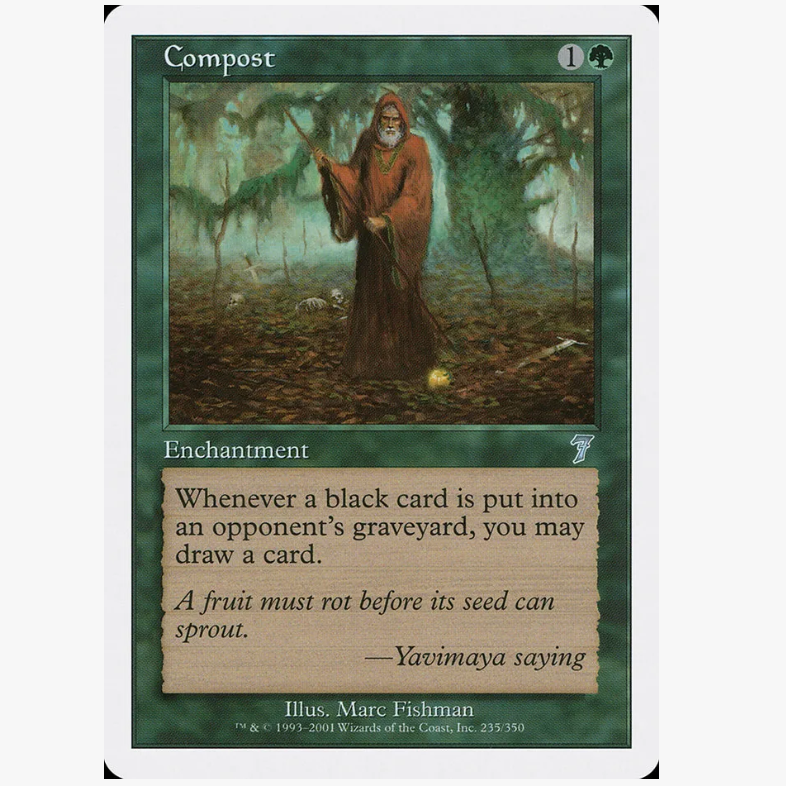 牌客窝 万智牌  堆肥 Compost 银 绿色