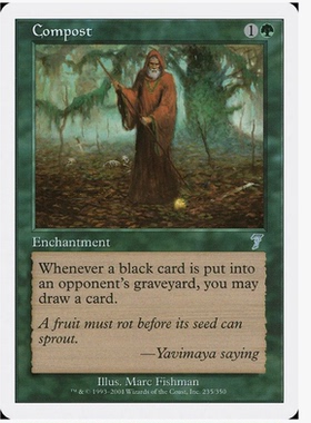 牌客窝 万智牌  堆肥 Compost 银 绿色