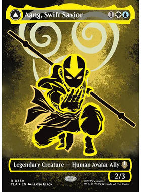 牌客窝 万智牌 灵动救世主安昂 Aang, Swift Savior 金 多色 闪