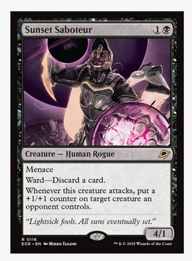 牌客窝 万智牌 落日破坏者 Sunset Saboteur 金 黑 闪