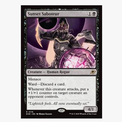 牌客窝 万智牌 落日破坏者 Sunset Saboteur 金 黑 闪