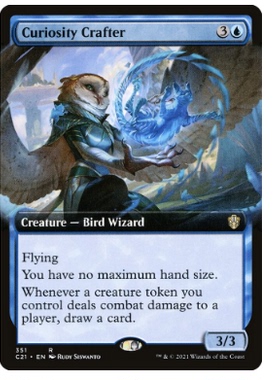 牌客窝 万智牌  好奇塑师  Curiosity Crafter  金 蓝 扩画