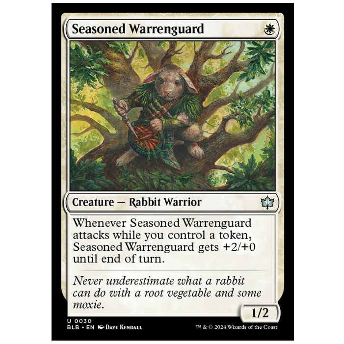 牌客窝  万智牌 繁殖地菁卫  Seasoned Warrenguard  银  白