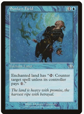 牌客窝 万智牌   沉没原野 Sunken Field 银 蓝色