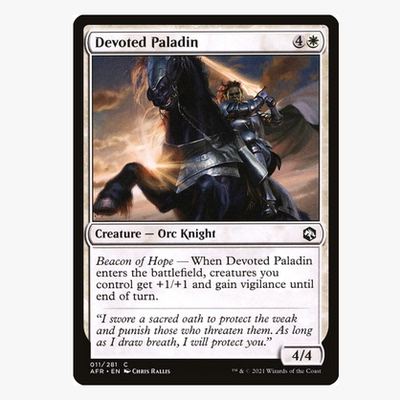 牌客窝 万智牌 虔诚圣武士 Devoted Paladin 铁 白 闪