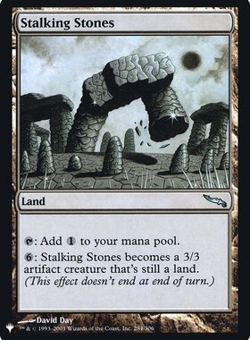 万智牌 潜行沙石 Stalking Stones 银 地 list 英文闪 284