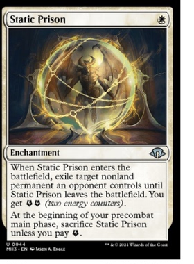 牌客窝 万智牌  静态拘禁 Static Prison 银 白色