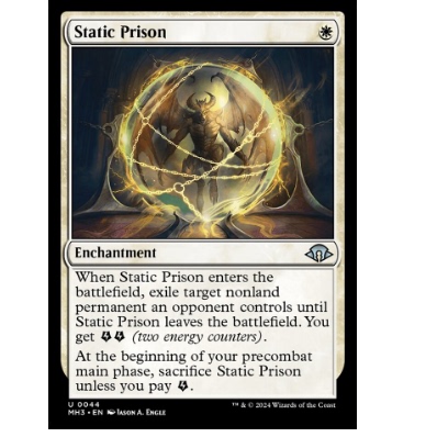 牌客窝 万智牌  静态拘禁 Static Prison 银 白色