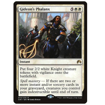 牌客窝 万智牌 基定的方阵兵团 Gideon's Phalanx 金 白 闪