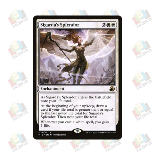 牌客窝 万智牌  席嘉妲辉耀  Sigarda's Splendor  金 白 闪