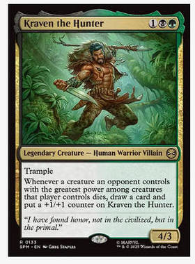 牌客窝 万智牌 猎人克莱文 Kraven the Hunter 金 多色 闪
