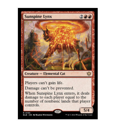 牌客窝 万智牌 旭日脊山猫 Sunspine Lynx 金 红