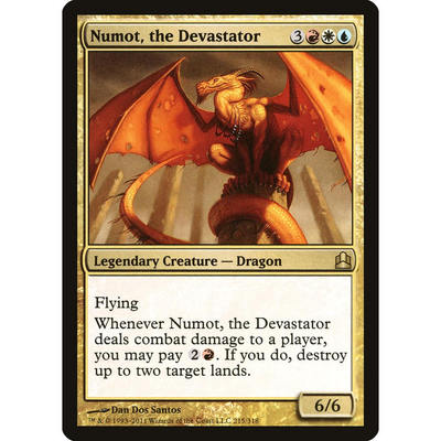 牌客窝 万智牌 崩摧龙王怒玛 Numot, the Devastator 金 多色