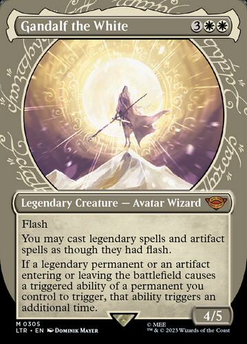 牌客窝 万智牌  白袍甘道夫 Gandalf the White  秘稀  白 闪