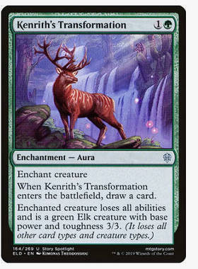 牌客窝 万智牌 肯理斯化身 Kenrith's Transformation 银 绿色