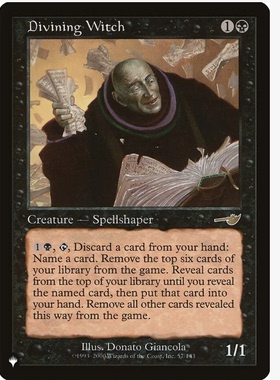 牌客窝 万智牌 神卜巫师 Divining Witch 金 黑色