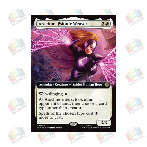 万智牌 超能女蜘蛛阿拉克尼 Arachne, Psionic Weaver 金 白 闪