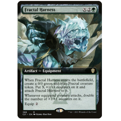 牌客窝 万智牌  分灵挽具  Fractal Harness  金 绿 扩画