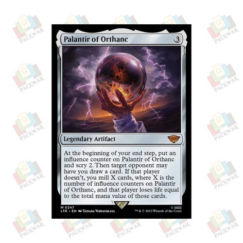 万智牌 欧尔桑克的帕蓝提尔 Palantír of Orthanc 秘稀 无色 闪