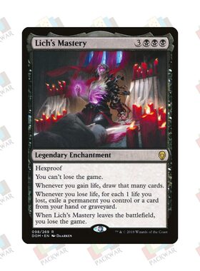 牌客窝 万智牌 巫妖掌控 Lich's Mastery 金 黑 闪