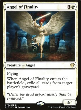 牌客窝 万智牌 终绝天使 Angel of Finality 金 白