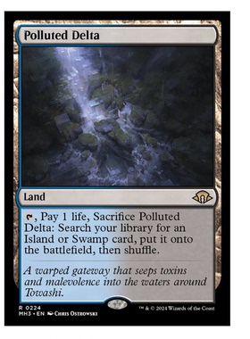 牌客窝 万智牌  聚污三角洲  Polluted Delta 金 地