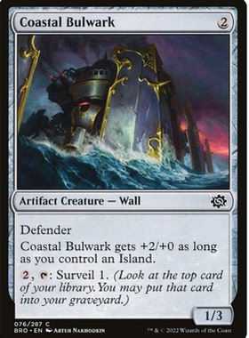 牌客窝 万智牌  沿岸筑垒械 Coastal Bulwark 铁 神器