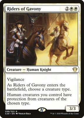 牌客窝 万智牌  加渥尼骑兵  Riders of Gavony  金 白