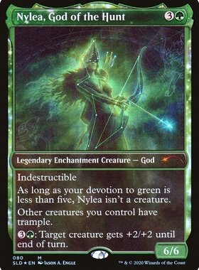牌客窝 万智牌 猎神倪勒娅 Nylea, God of the Hunt 秘稀 绿 闪