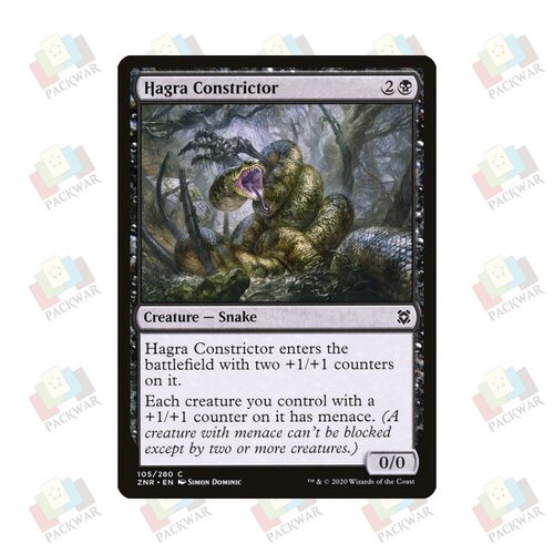 牌客窝 万智牌 赫嘎缠蟒 Hagra Constrictor 铁 黑 闪