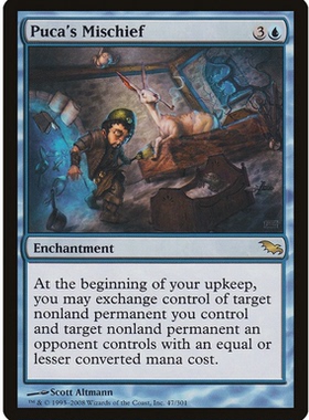 牌客窝 万智牌 铺卡的作弄 Puca's Mischief 金 蓝色