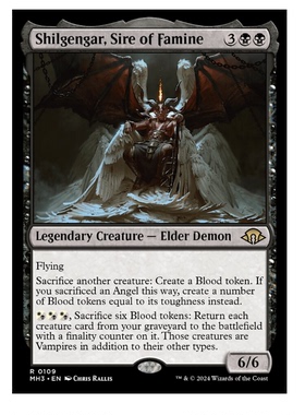 万智牌  饥馑君父席更格  Shilgengar, Sire of Famine 金 黑 闪