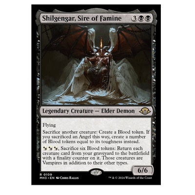 万智牌  饥馑君父席更格  Shilgengar, Sire of Famine 金 黑 闪