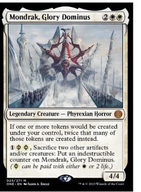万智牌  荣光圣主蒙垂克 Mondrak, Glory Dominus 秘稀 白 闪